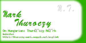 mark thuroczy business card